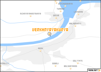 map of Verkhnyaya Kur\