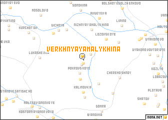 map of Verkhnyaya Malykhina