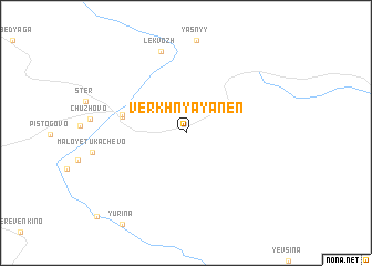 map of Verkhnyaya Nen\