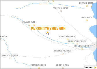 map of Verkhnyaya Oshma