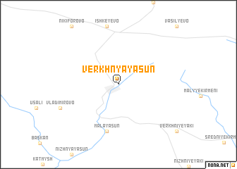 map of Verkhnyaya Sun\