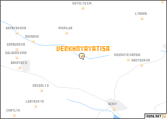 map of Verkhnyaya Tisa