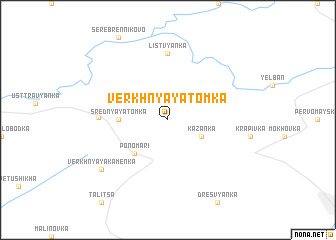 map of Verkhnyaya Tomka
