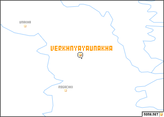 map of Verkhnyaya Unakha