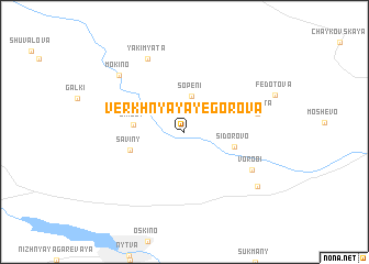 map of Verkhnyaya Yegorova