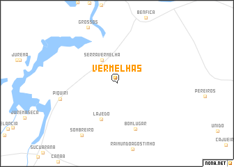 map of Vermelhas