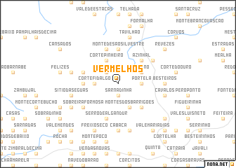 map of Vermelhos