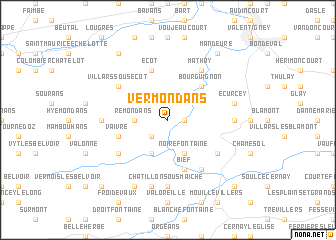 map of Vermondans