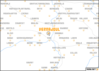 map of Vernajoul