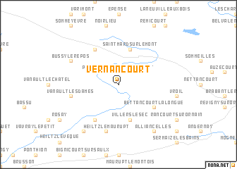 map of Vernancourt