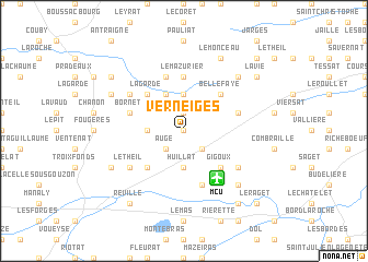 map of Verneiges