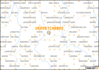 map of Vernet-Chabre