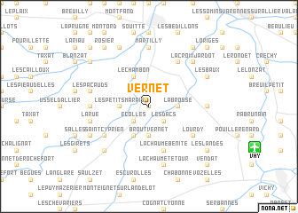 map of Vernet