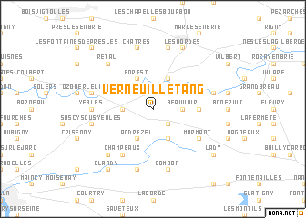 map of Verneuil-lʼÉtang