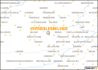 map of Vernois-lès-Belvoir