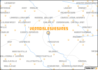 map of Vernois-lès-Vesvres