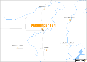 map of Vernon Center