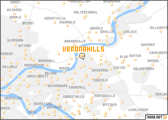 map of Verona Hills