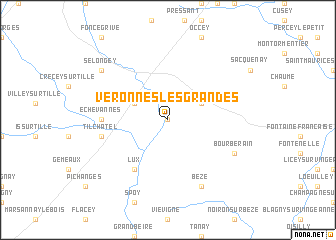 map of Véronnes-les-Grandes