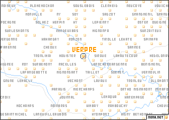 map of Verpré