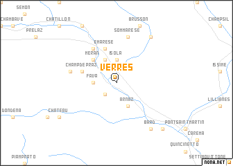 map of Verrès
