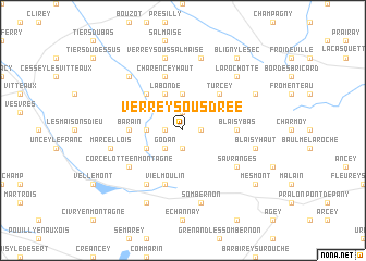 map of Verrey-sous-Drée