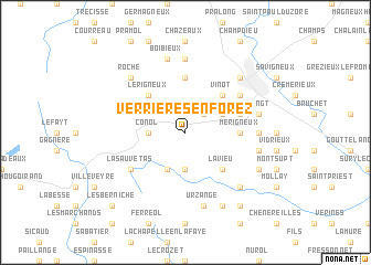 map of Verrières-en-Forez