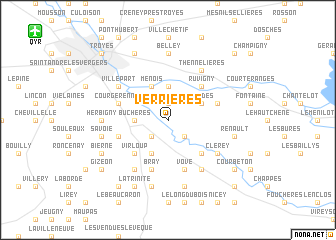 map of Verrières