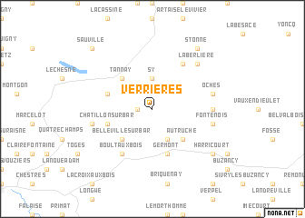 map of Verrières