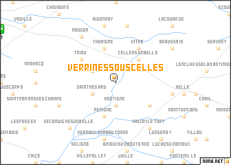 map of Verrines-sous-Celles