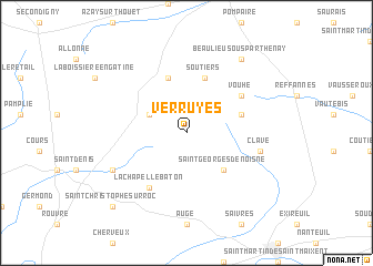 map of Verruyes