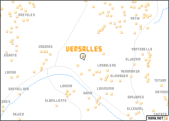 map of Versalles