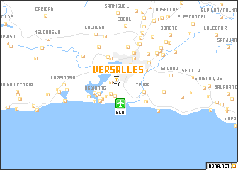 map of Versalles