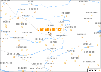 map of Versmėninkai