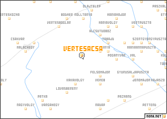 map of Vértesacsa