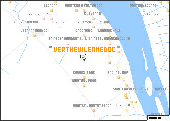 map of Vertheuil-en-Médoc