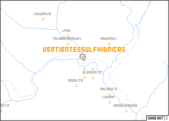 map of Vertientes Sulfhídricas