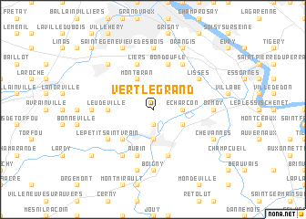 map of Vert-le-Grand
