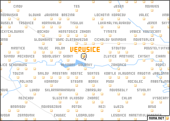 map of Verušice