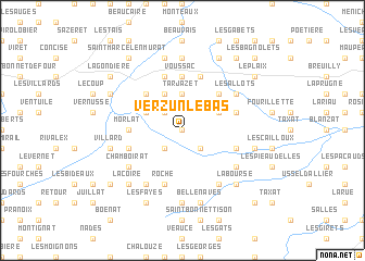 map of Verzun le Bas