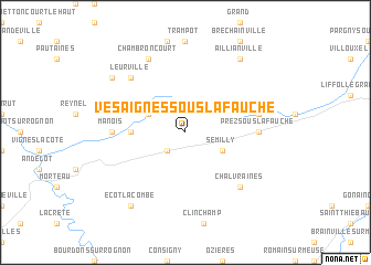 map of Vesaignes-sous-Lafauche