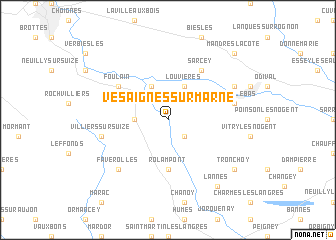 map of Vesaignes-sur-Marne