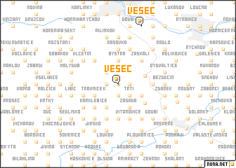 map of Vesec