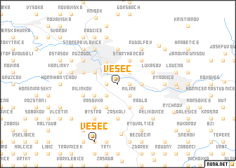 map of Vesec