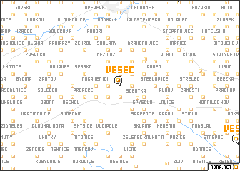 map of Vesec