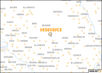 map of Vesekovce