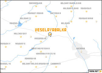 map of Vesëlaya-Balka