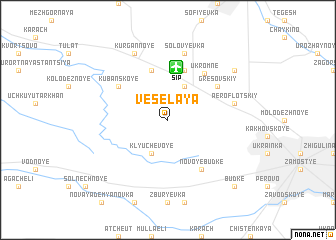 map of Vesëlaya