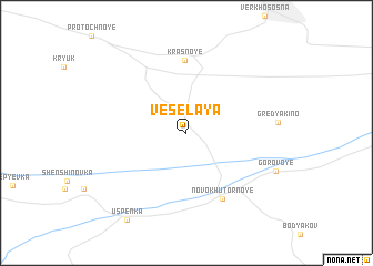 map of Vesëlaya