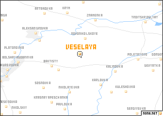 map of Vesëlaya